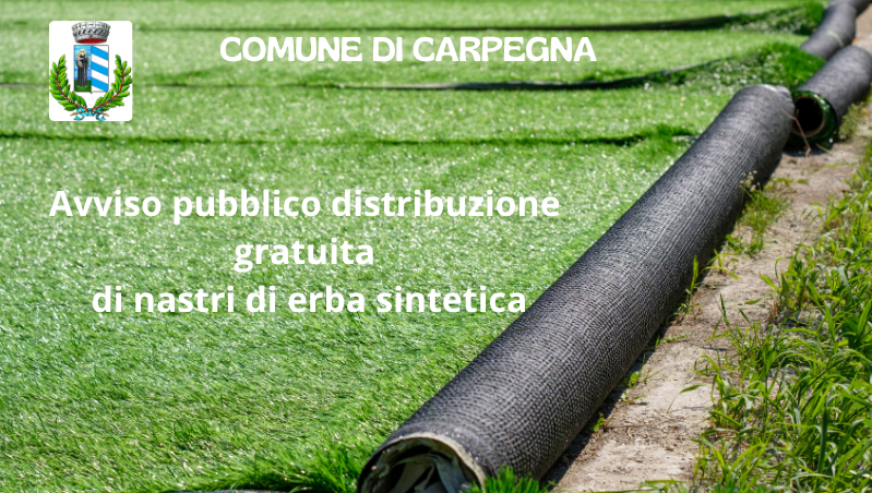 Avviso distribuzione gratuita erba sintetica