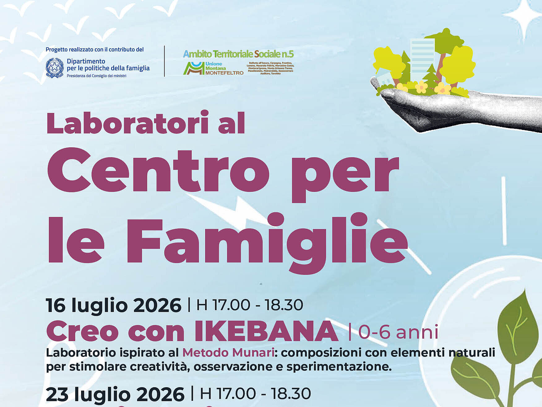 Centro famiglie laboratori 2026