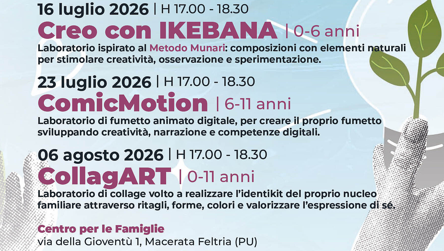 Centro famiglie laboratori 2026