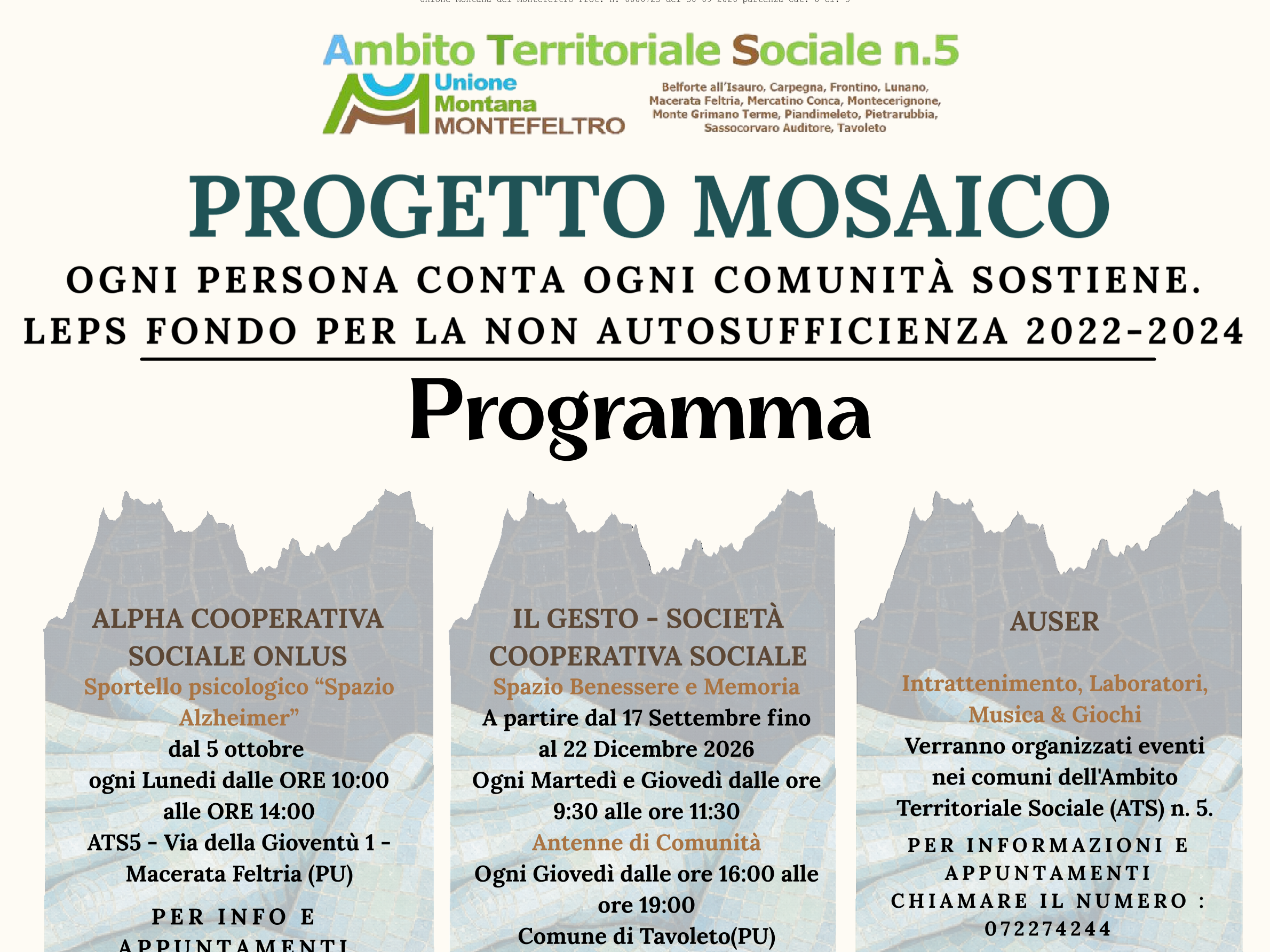 Progetto Mosaico ATS5