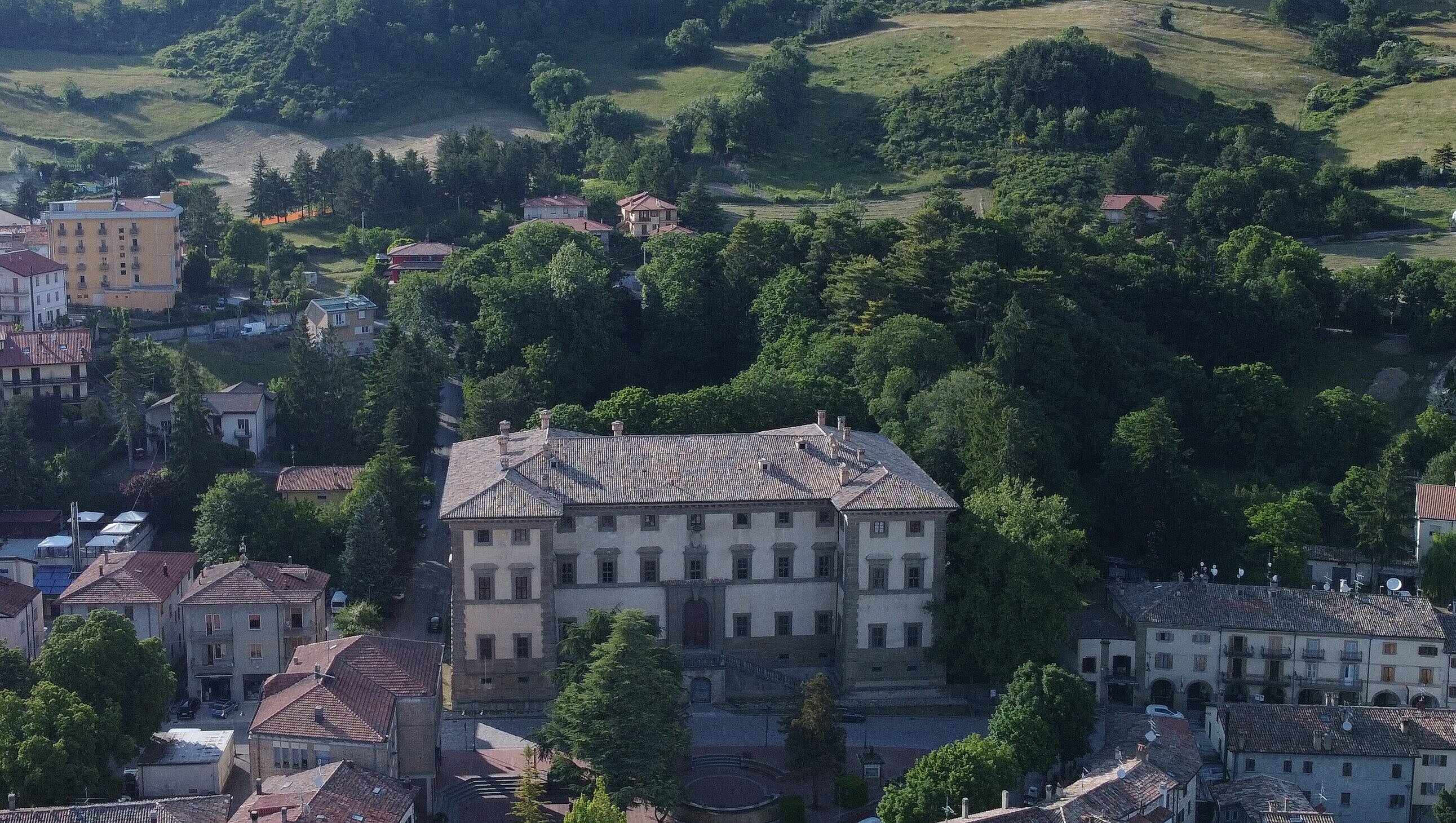 Palazzo dei Principi di Carpegna dall'alto