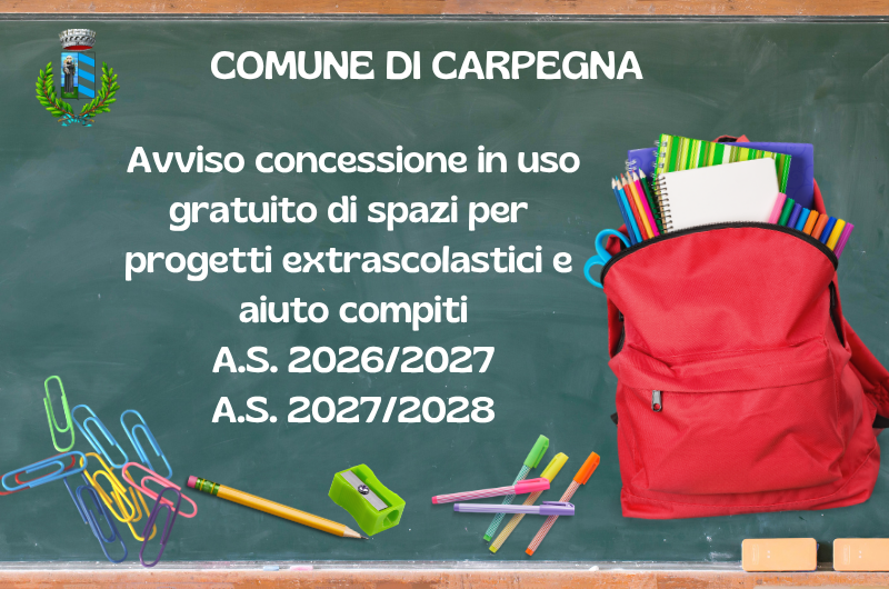Avviso concessione gratuita spazi comunali aiuto compiti